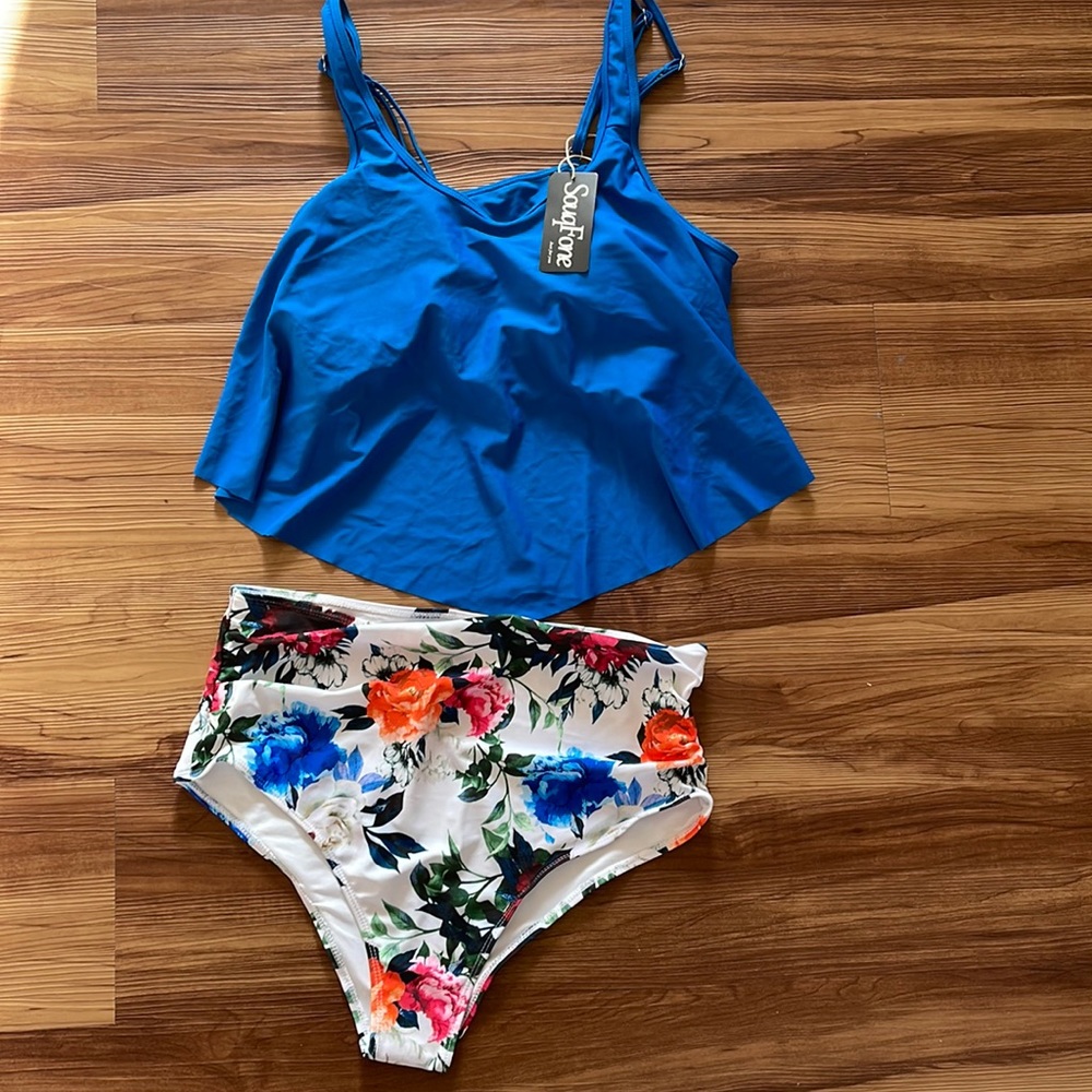 SouqFone Swimsuits for Women Two Piece Bathing Suit. NWT size L